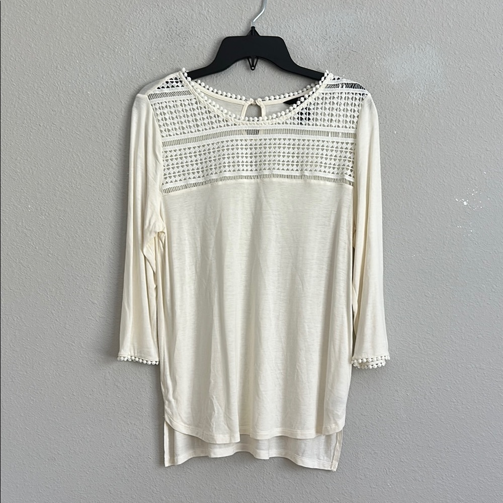 H&M Womens Knit off white medium blouse